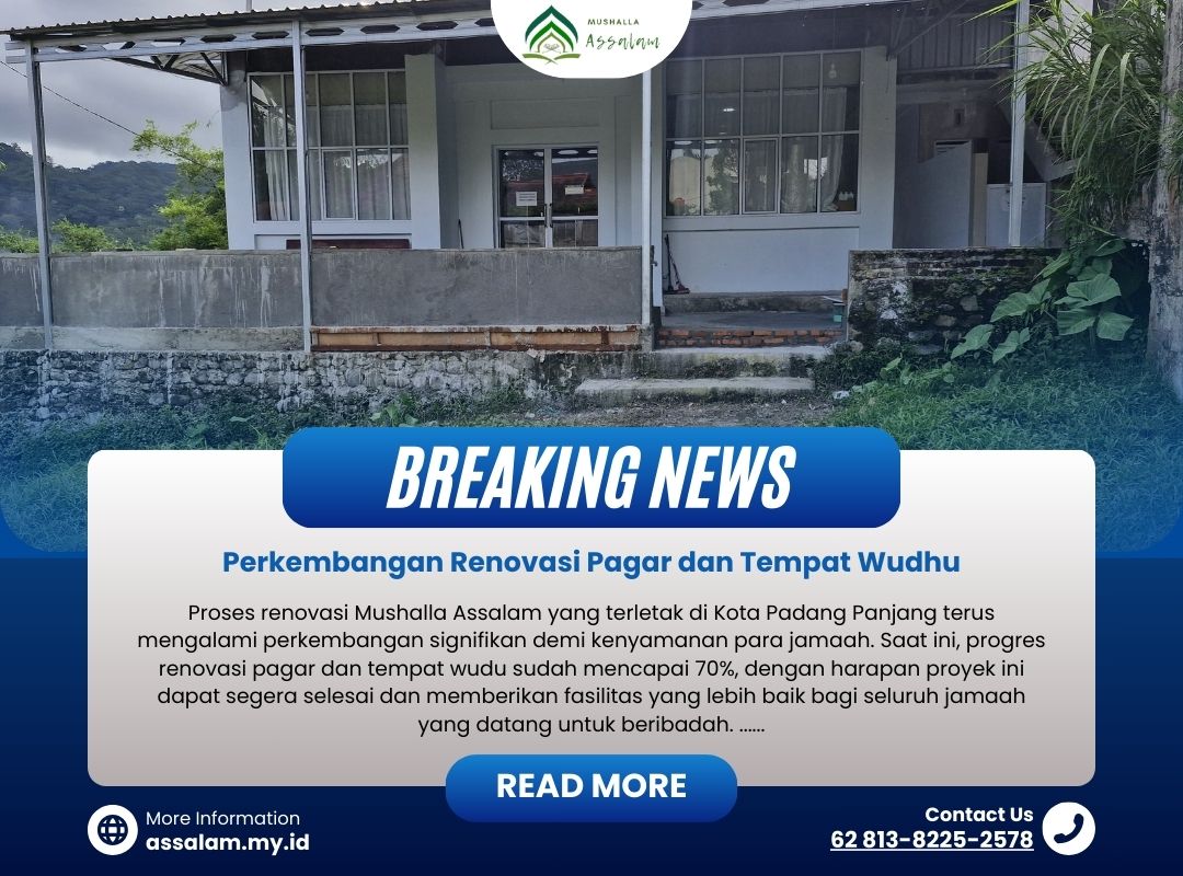 Perkembangan Renovasi Pagar dan Tempat Wudhu